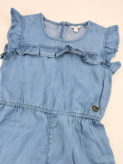 Guess Chambray Ruffle Romper Size 8