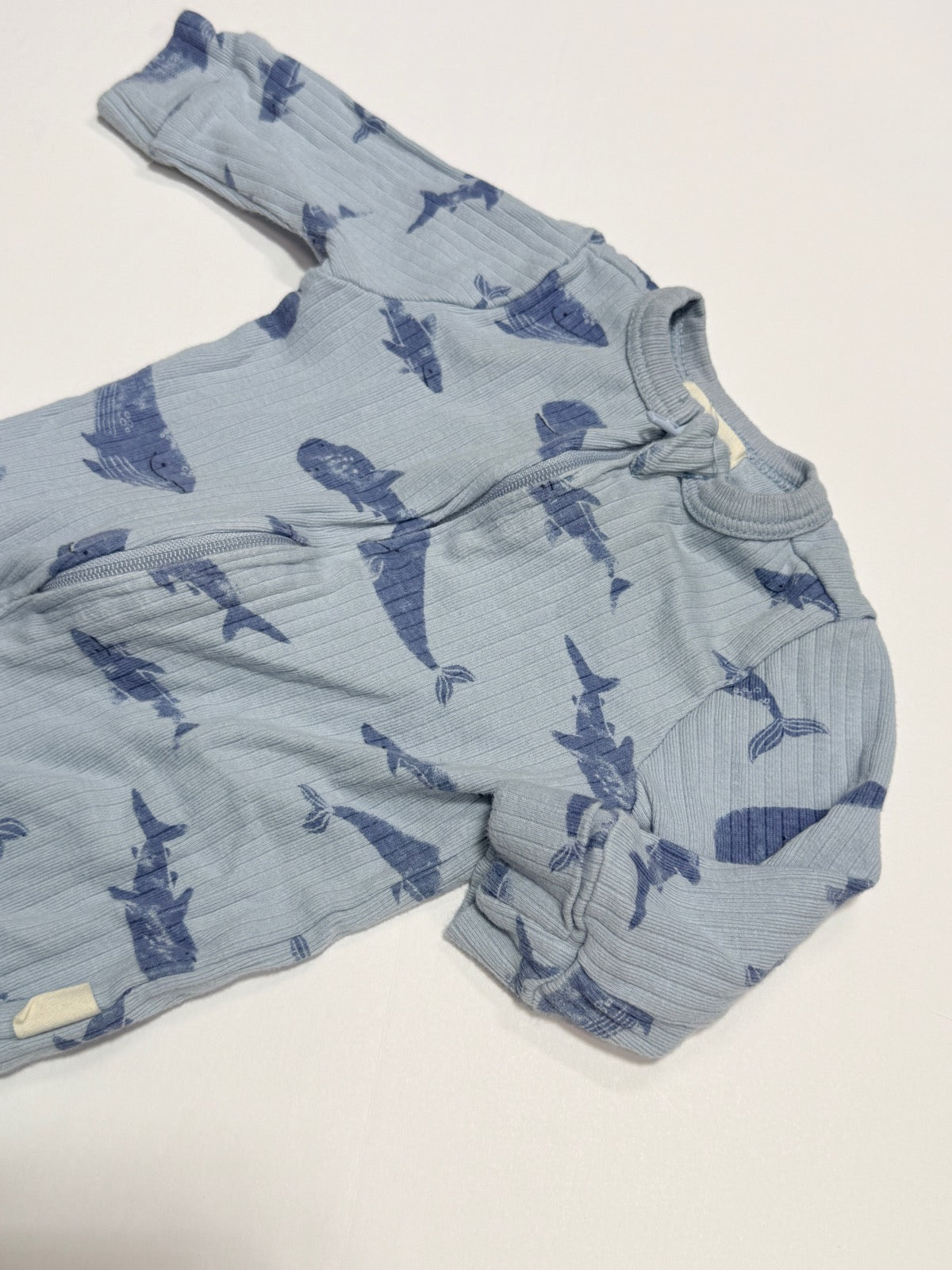Rabbit Bear Organic Blue Fish Sleeper 3-6M