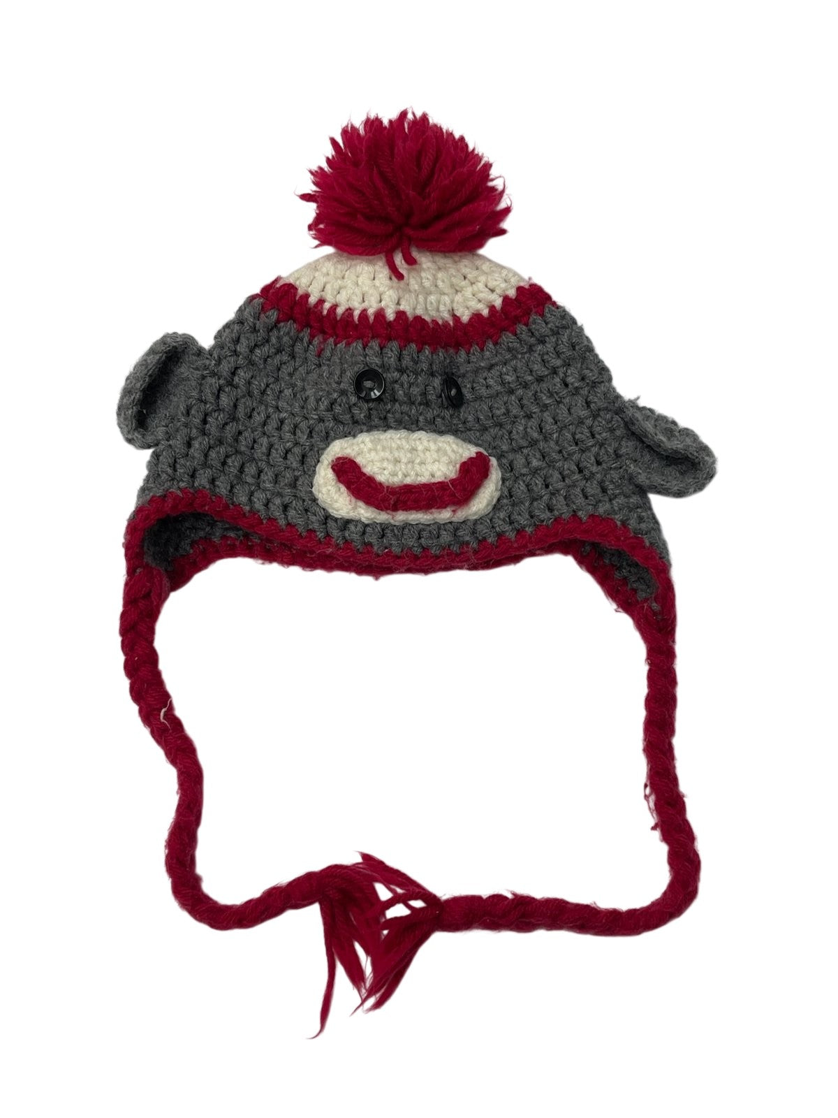 Handmade Crochet Sock Monkey Hat 6-12M