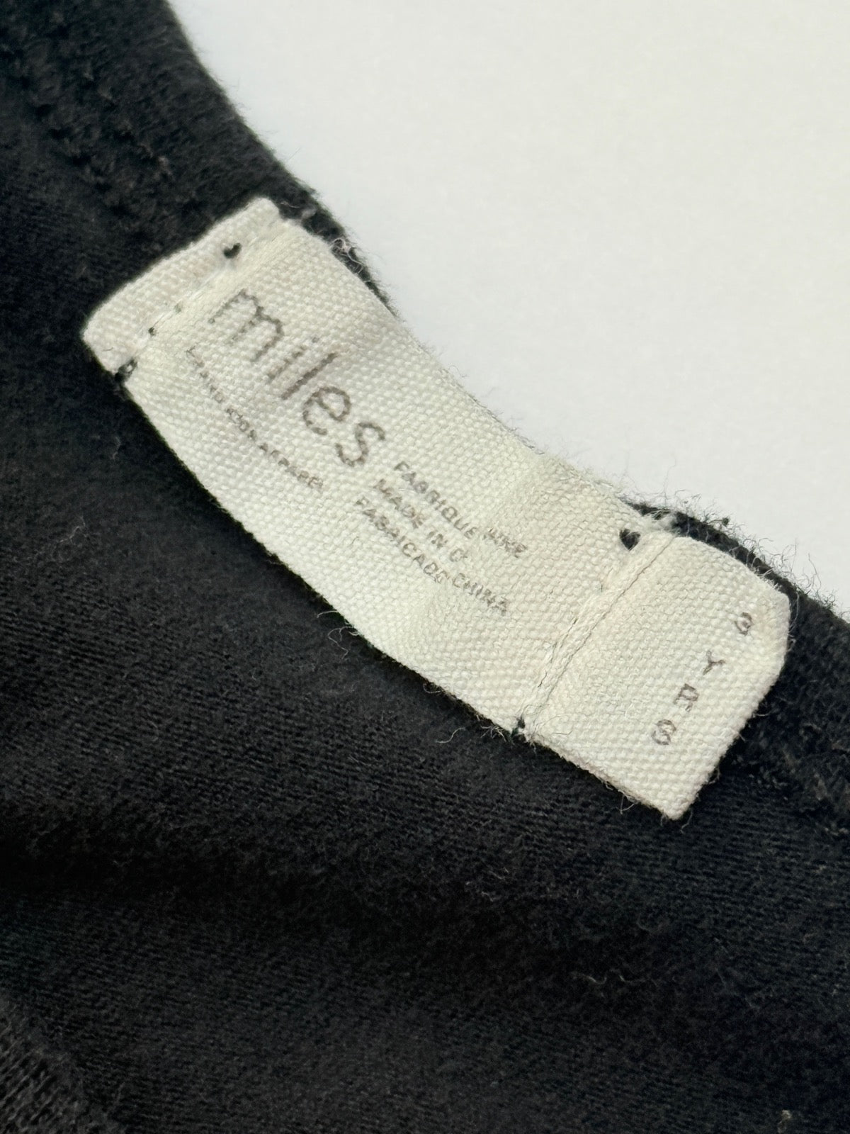 Miles Black Long Sleeve Top Size 3
