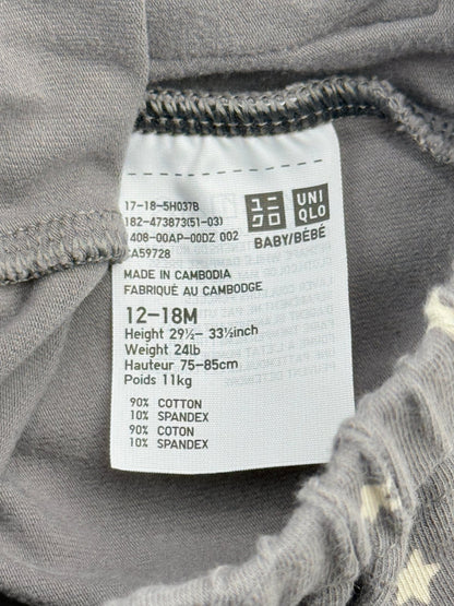 Uniqlo Gray Star Print Leggings 12-18M