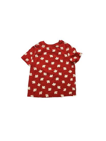 Old Navy Maple Leaf Red T-Shirt 3T