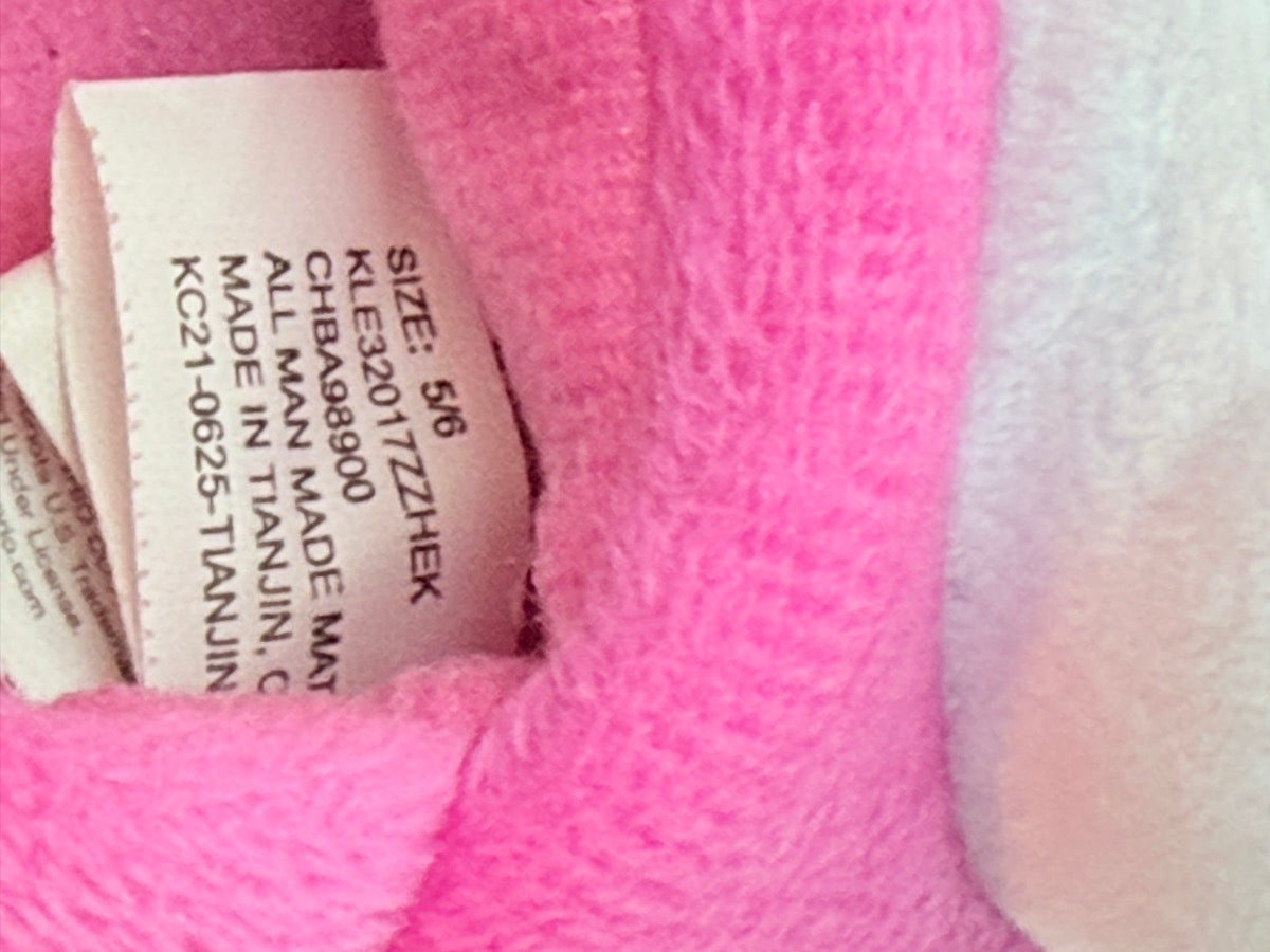 Hello Kitty Pink Plush Slippers Size 5/6