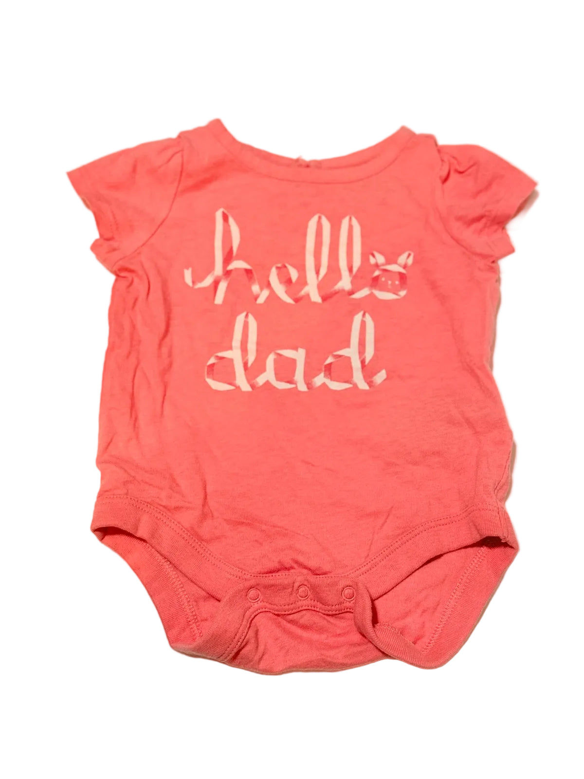 babyGap Coral Hello Dad Bodysuit 0-3M