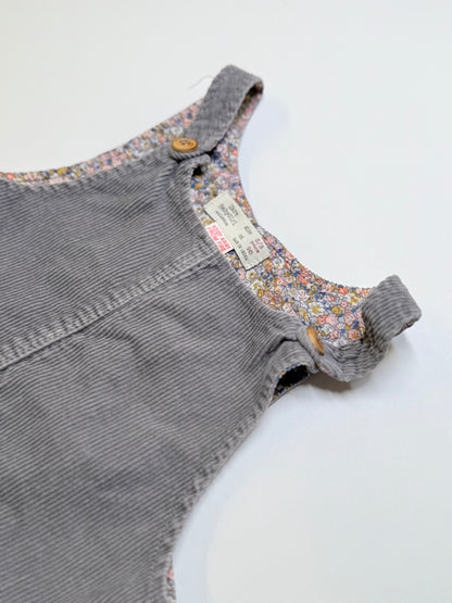 Zara Gray Corduroy Pinafore Dress 2-3Y