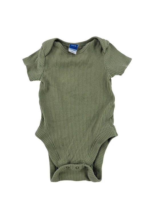 Old Navy Olive Ribbed Bodysuit 0-3M