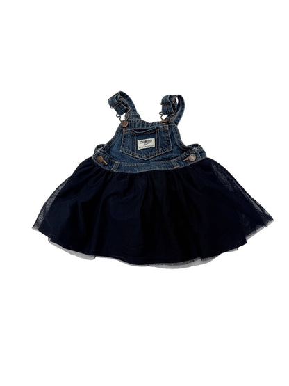 OshKosh B'gosh Denim Tulle Skirtall Dress 9M