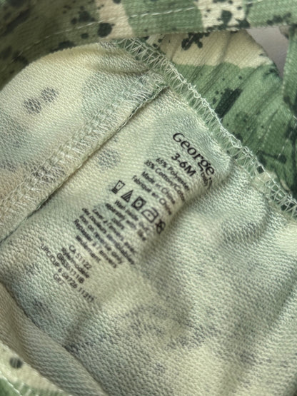 George Camo Splatter Print Overall 3-6M