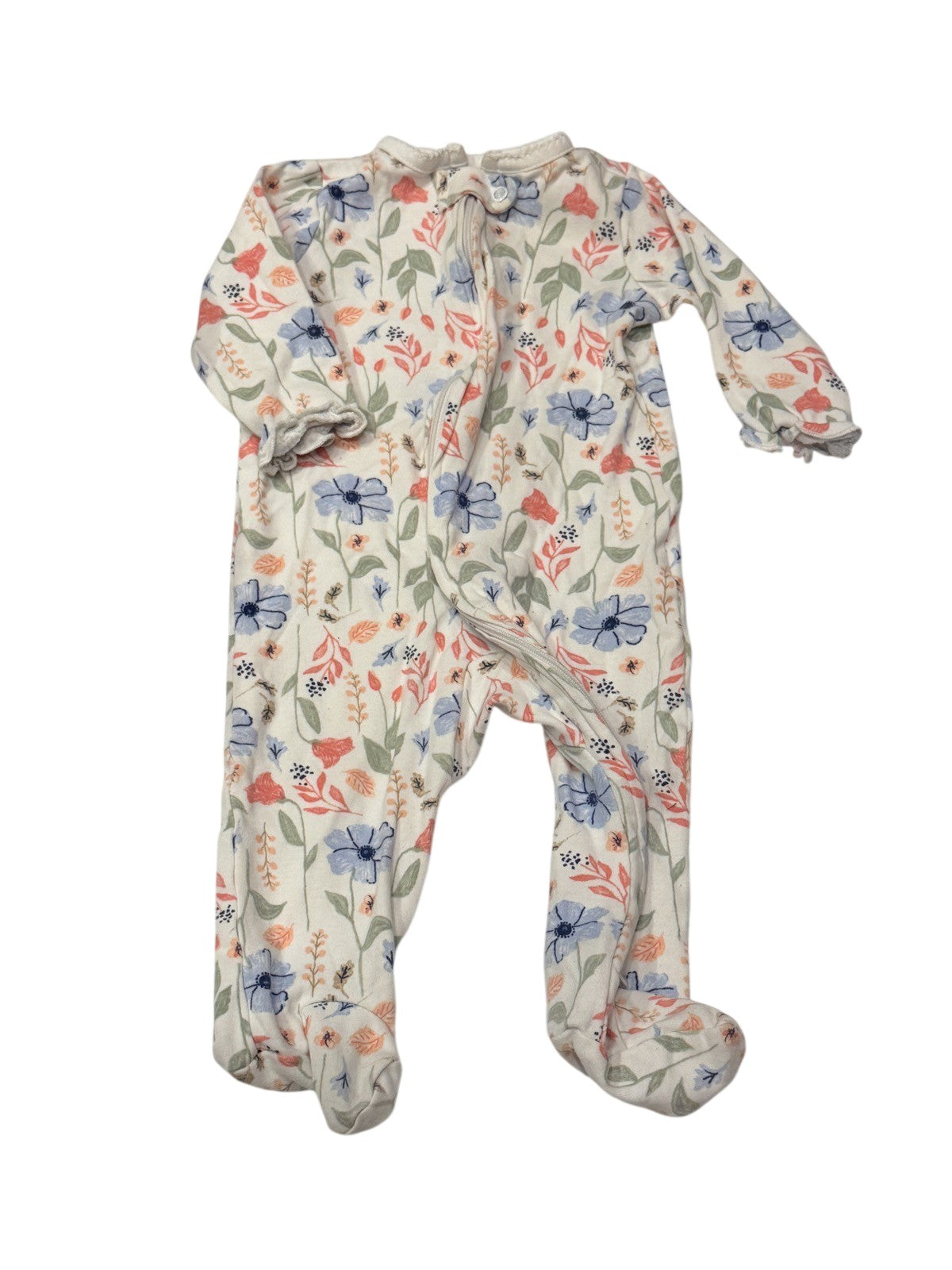 Carter's Floral Zip Footed Sleeper 3-6M