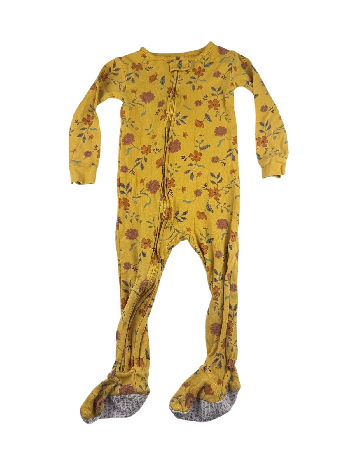 Carter's Yellow Floral Sleeper 2T