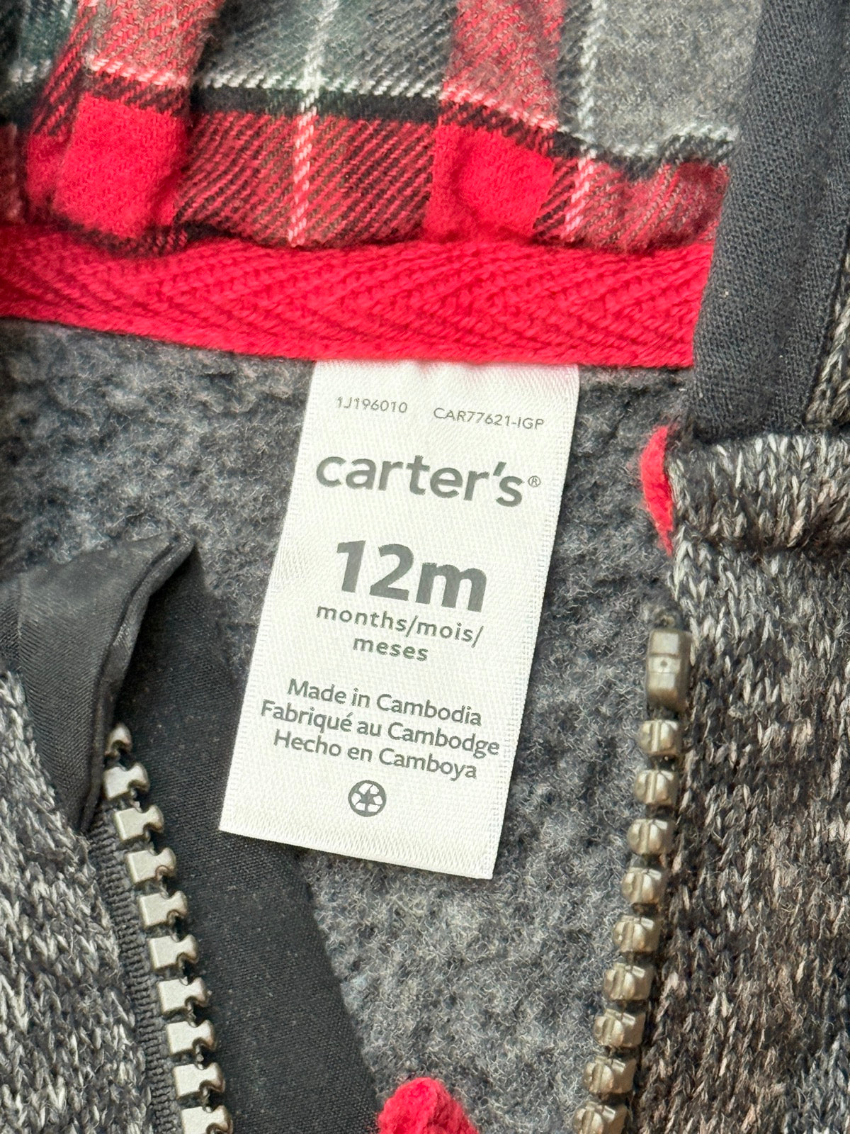 Carter's Knit Hooded Snowsuit 12M