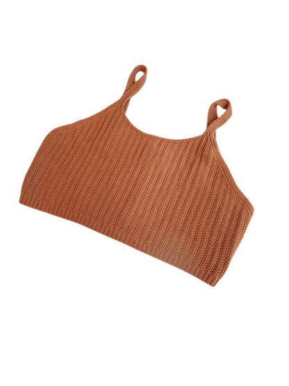Zara Rust Knit Cami Crop Top Size 13-14