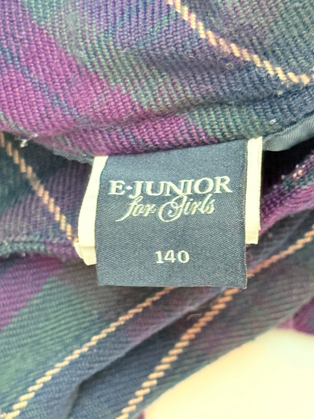 E-Junior for Girls Plaid Pleated Skirt Size 10