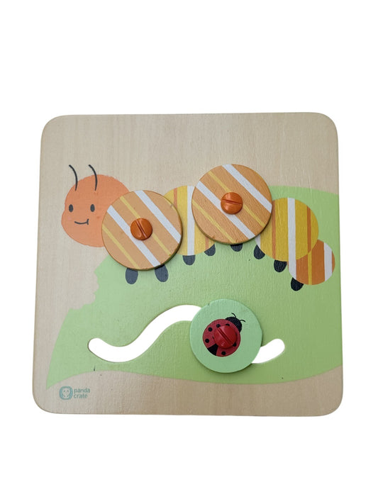 Panda Crate Wooden Caterpillar Ladybug Puzzle