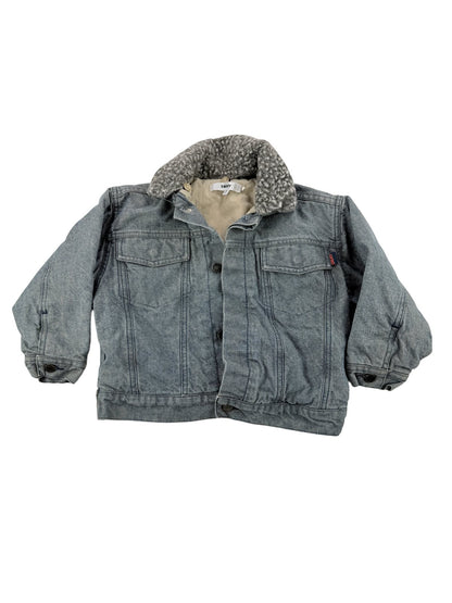 DKNY Denim Sherpa Collar Jacket Size 3