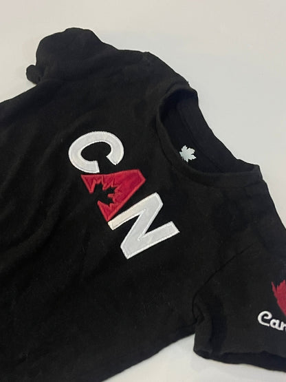Canadiana CAN Black T-Shirt 6-12M