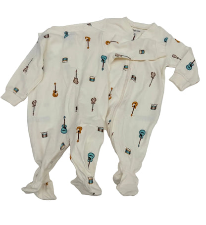 Pekkle Music Print Footed Sleepers 3M Sold separately