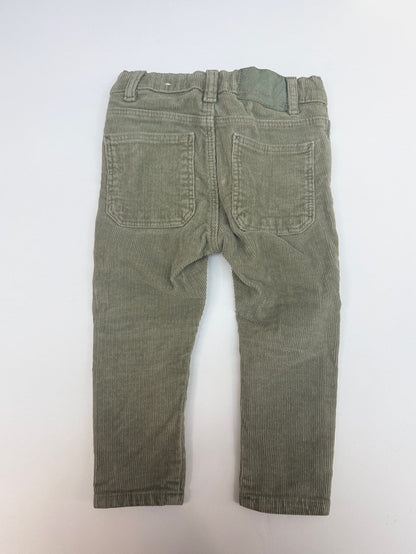 Zara Olive Corduroy Pants 12-18M