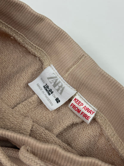 Zara Beige Jogger Set 18-24m