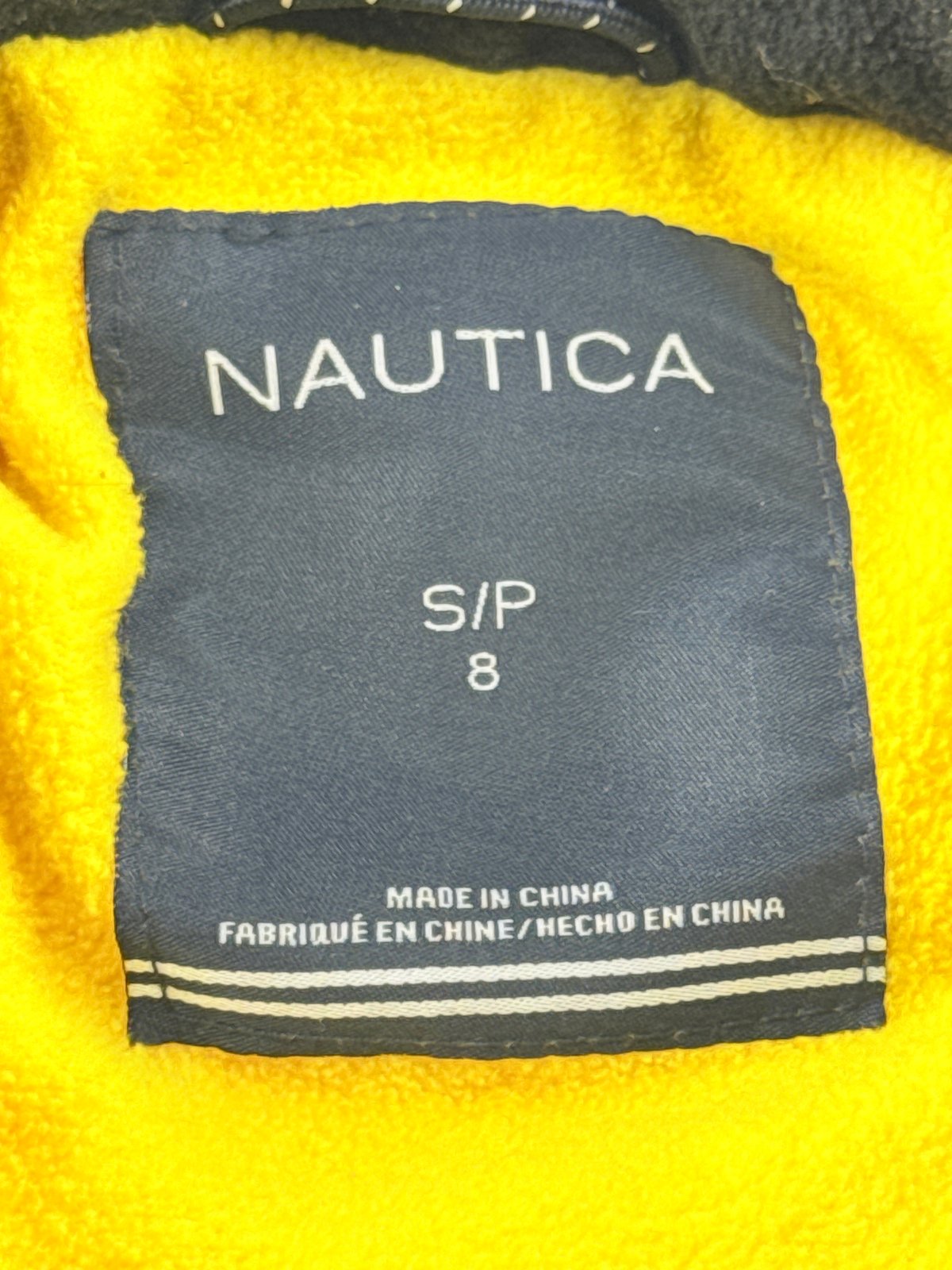 Nautica Black Hooded Puffer Jacket Size 8
