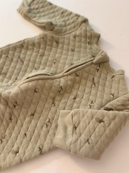 Rabbit Bear Organic Quilted Footed Sleeper 6-9M