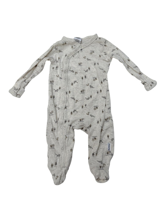 Gerber Fox Print Footed Sleeper 0-3M