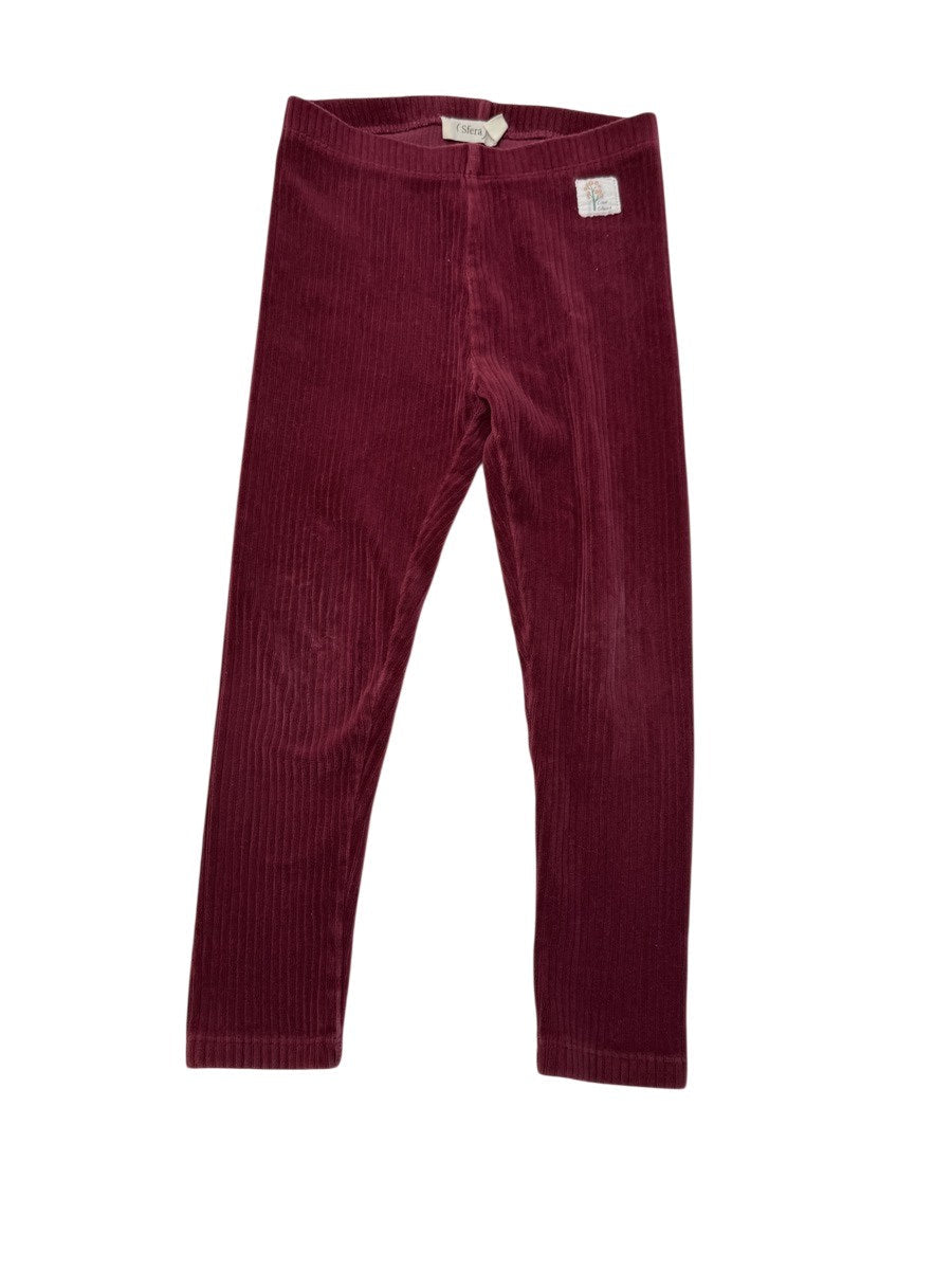 Sfera Burgundy Ribbed Corduroy Pants 5-6Y