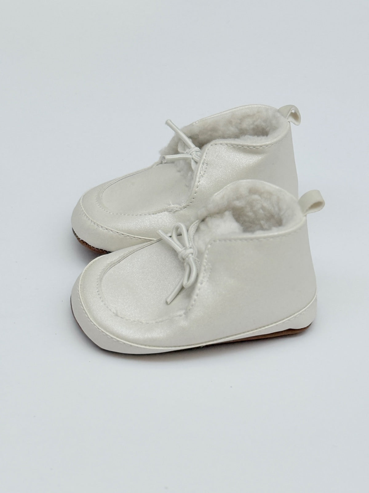 Carter's Ivory Pearl Baby Crib Booties 9M