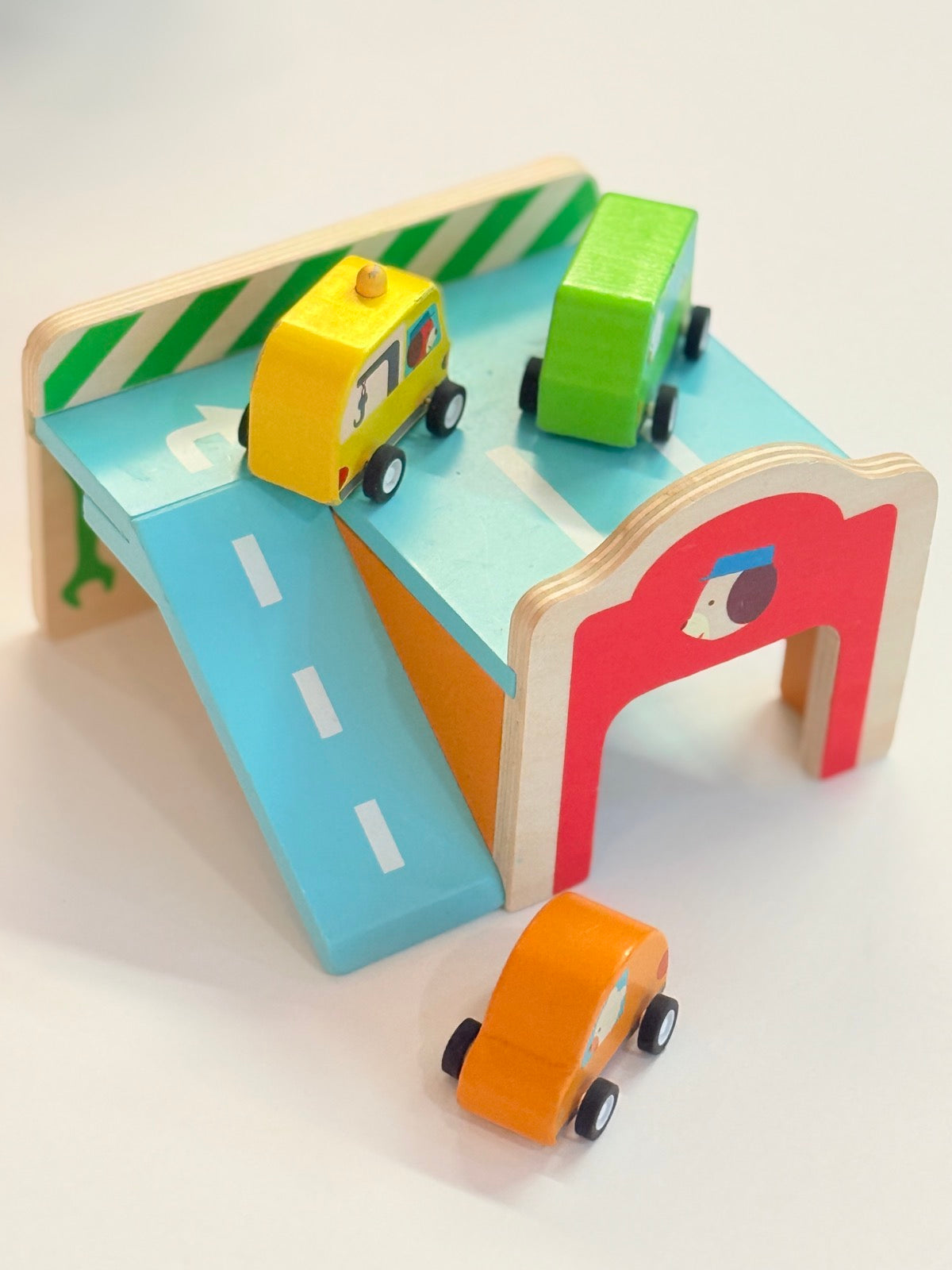 Djeco Wooden Toy Garage Playset