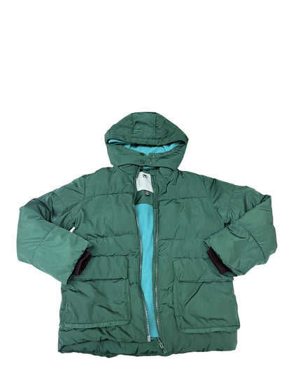 Roots Green Puffer Hooded Jacket Size 9-10