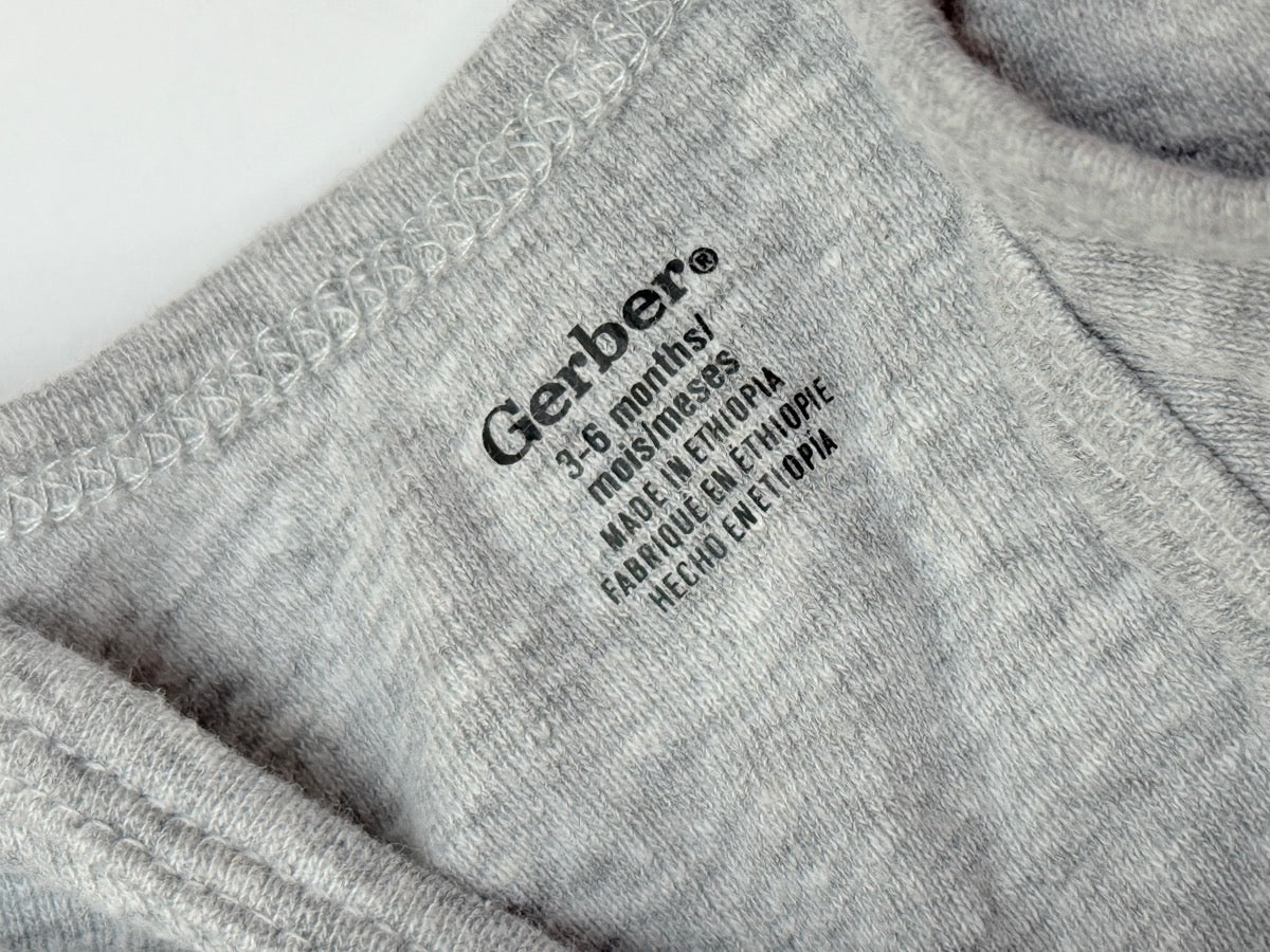 Gerber Onesie Gray Bodysuit 3-6m