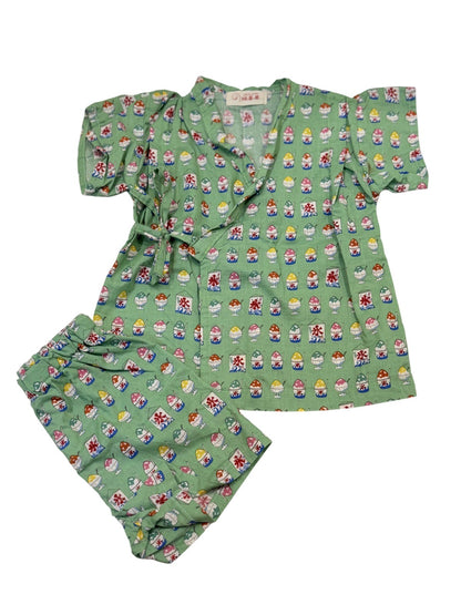 Shoukiya Shaved Ice Print Jinbei Set 2T