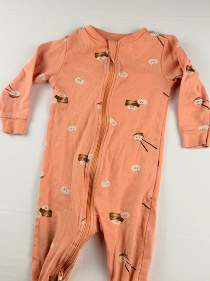 Pekkle Dumpling Print Zip Sleeper 9M