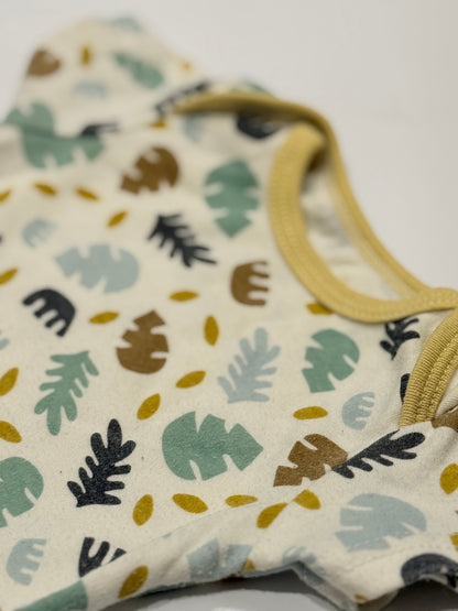 Chick Pea Leaf Print Bodysuit 3-6M