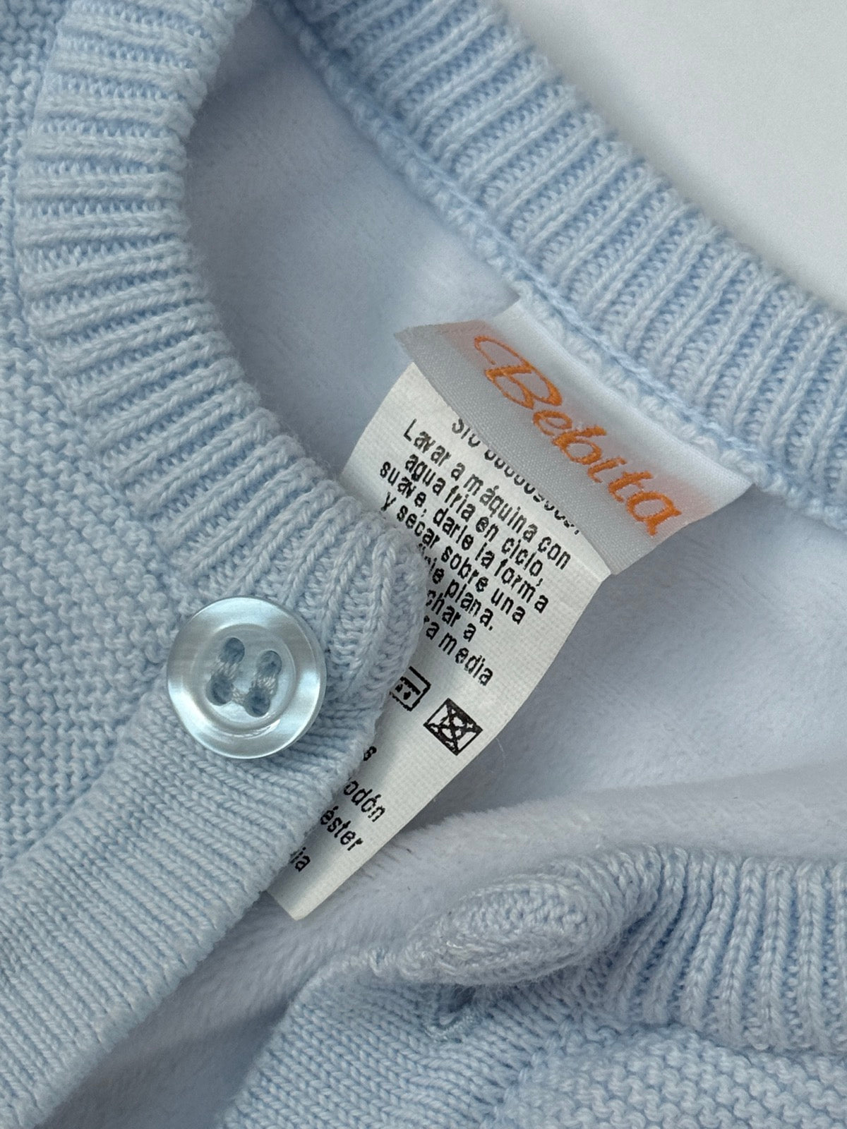 Bebita Blue Knit Cardigan 3-6M