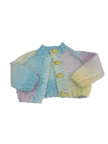 Handmade Pastel Rainbow Knit Cardigan Baby
