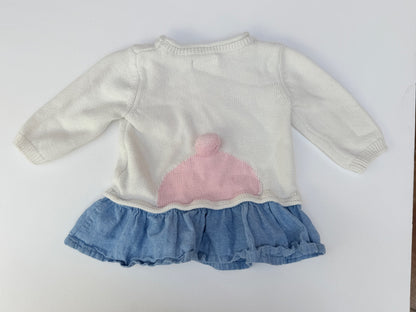 Joe Fresh Bunny Sweater Dress 3-6m