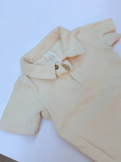 H&M Waffle Polo Bodysuit 18M