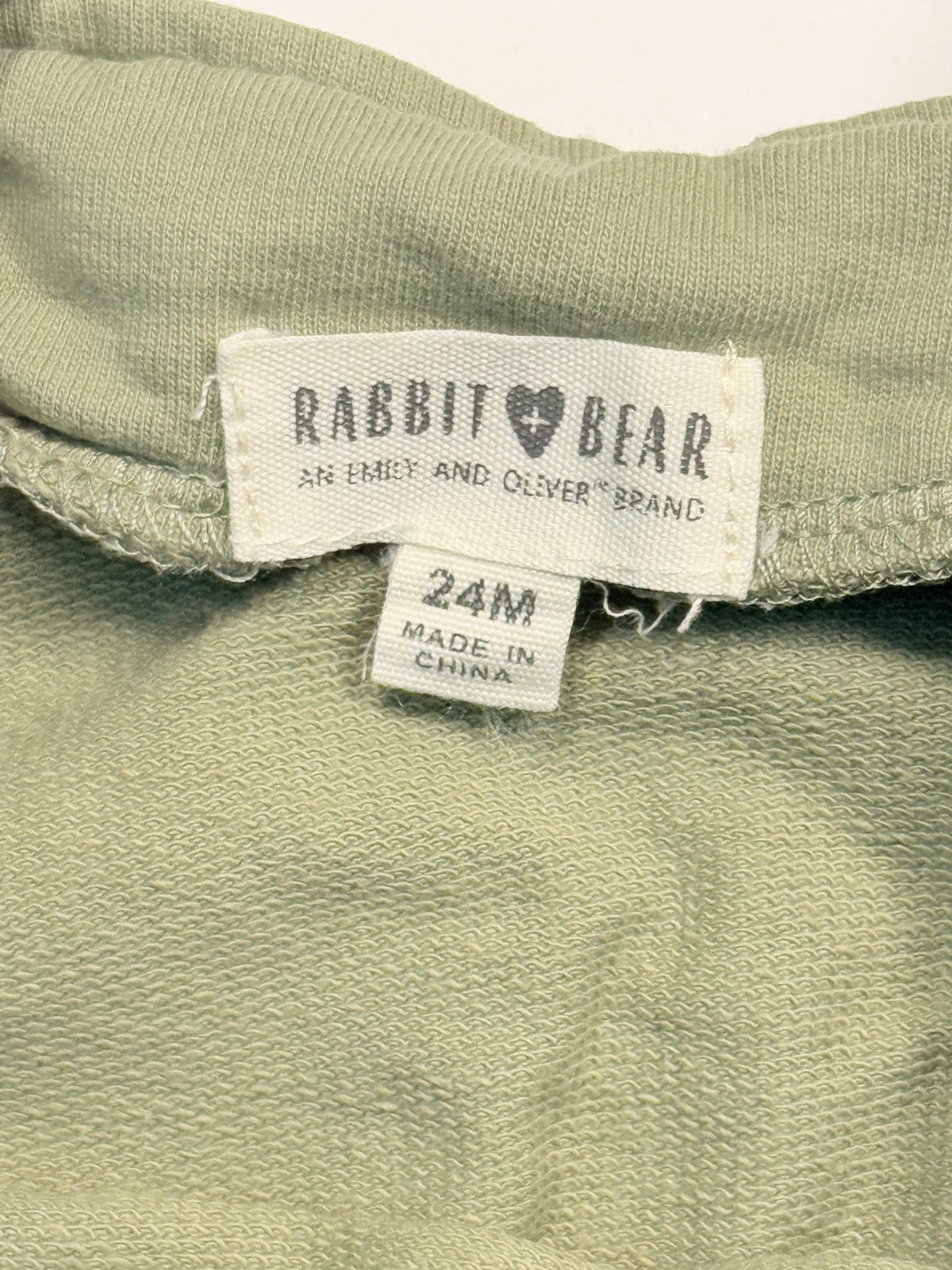 Rabbit + Bear Green Crocodile Romper 24M