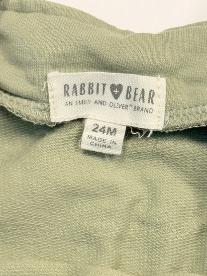 Rabbit + Bear Green Crocodile Romper 24M
