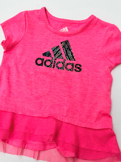 Adidas Pink Mesh Hem T-Shirt 9M