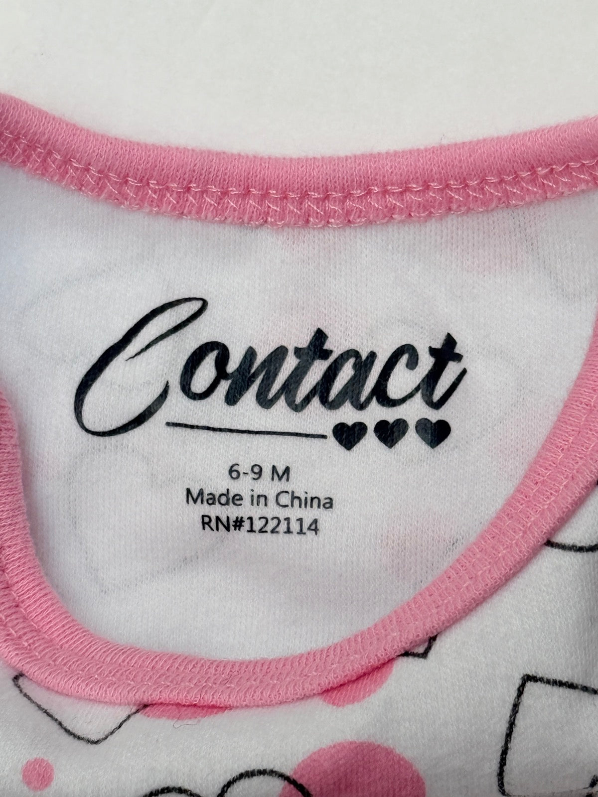 Contact Heart Print Bodysuit 6-9M
