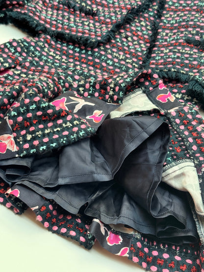Oscar de la Renta Tweed / Silk Floral Dress Set 6Y