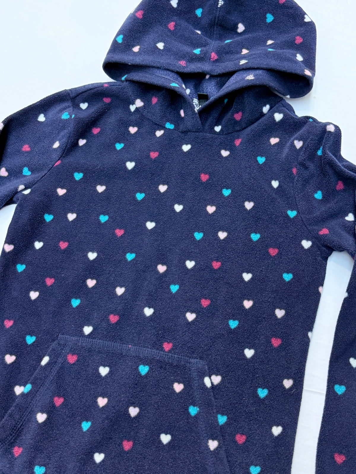 George Heart Print Fleece Hoodie Size 7-8