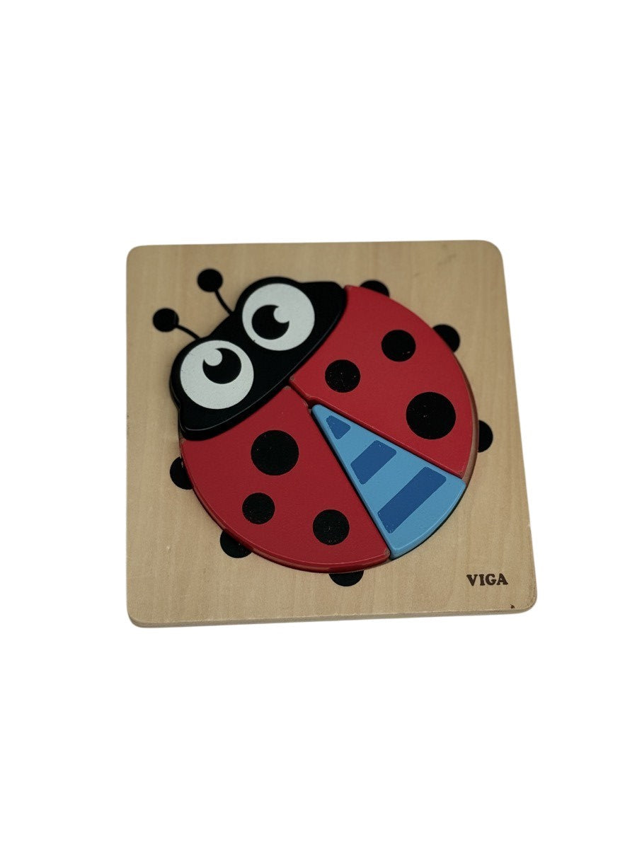 VIGA Wooden Ladybug Chunky Puzzle Toy