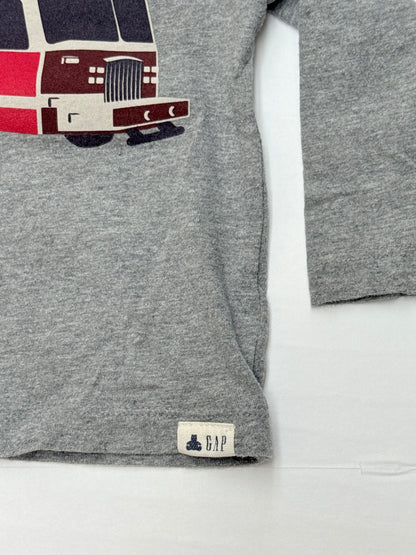 Gap Fire Truck Long Sleeve T-Shirt 12-18M