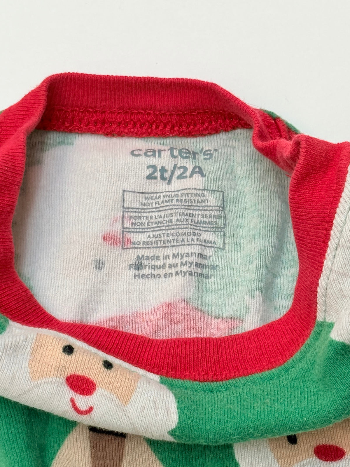 Carter's Santa Print Pajama Set 2T