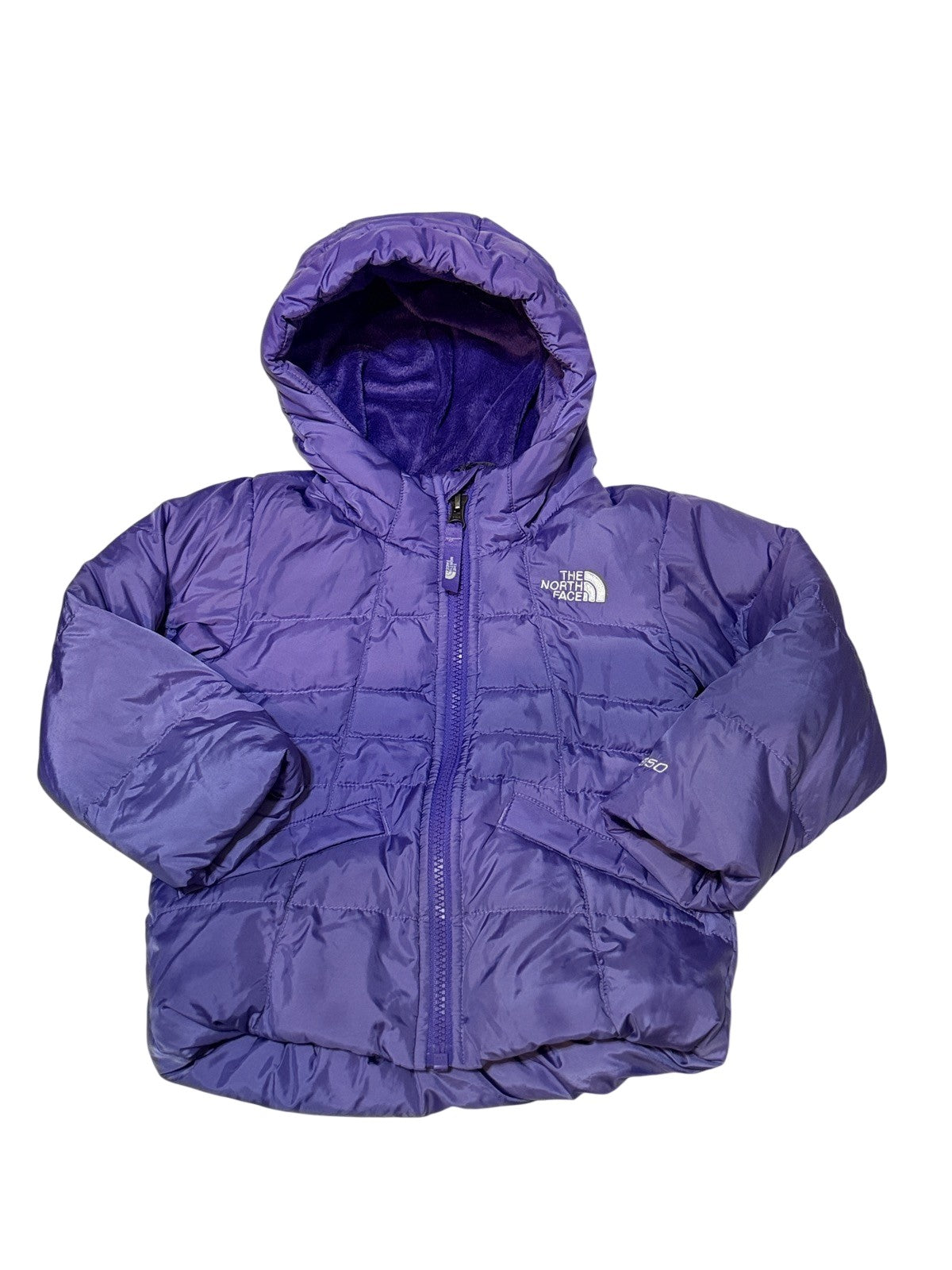 The North Face Purple Down Soft Lined Hooded Jacket 3T