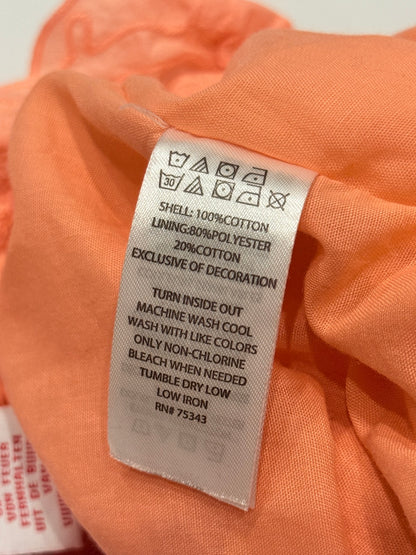 Cupcakes and Cashmere Peach Romper 6-9M