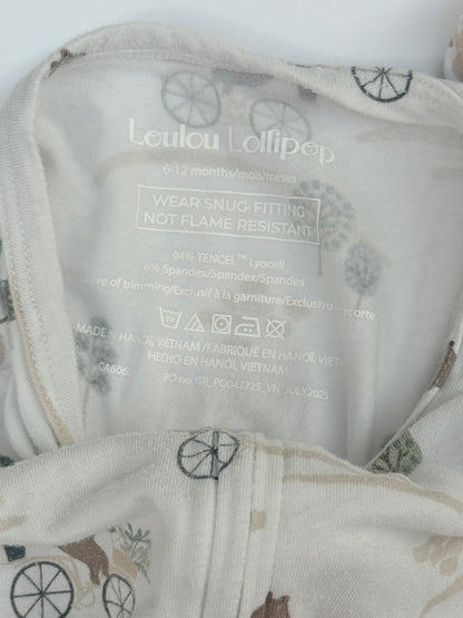 Loulou Lollipop Bear Print Zip Sleeper 6-12M